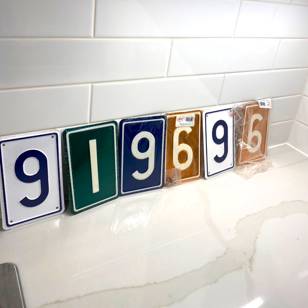 REJUVENATION METAL ADDRESS NUMBER SET NEW